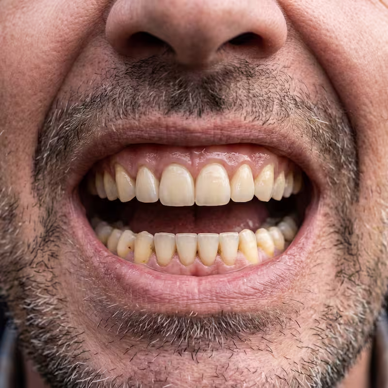 After treatment: a full, natural-looking smile