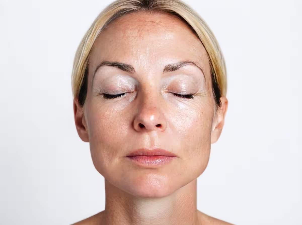Before treatment: uneven skin texture and blemishes